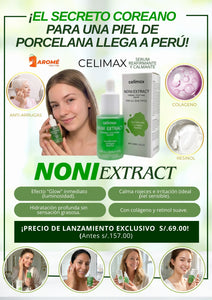 CELIMAX- NONI EXTRACT (sérum hidratante y antioxidante que calma, nutre y mejora la textura de la piel.)