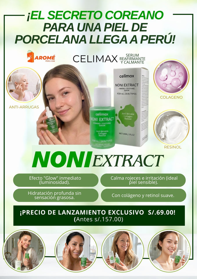 CELIMAX- NONI EXTRACT (sérum hidratante y antioxidante que calma, nutre y mejora la textura de la piel.)