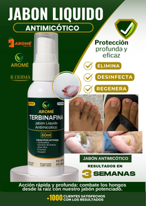 JABON LIQUIDO ANTIMICÓTICO - TERBINAFINA (ELIMINA EL HONGO DE RAIZ)